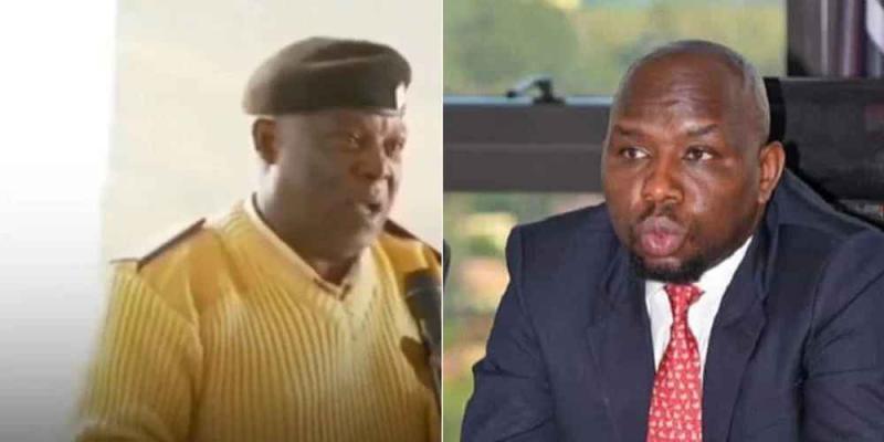 A collage of the Kirinyaga Chief and Interior CS Kipchumba Murkomen.